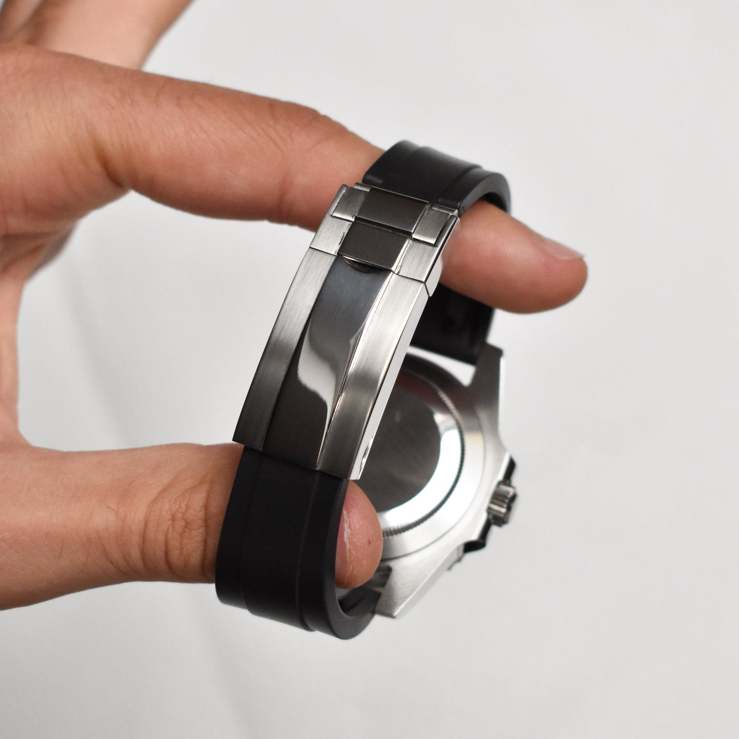 Yatch Master Negro Correa de Caucho