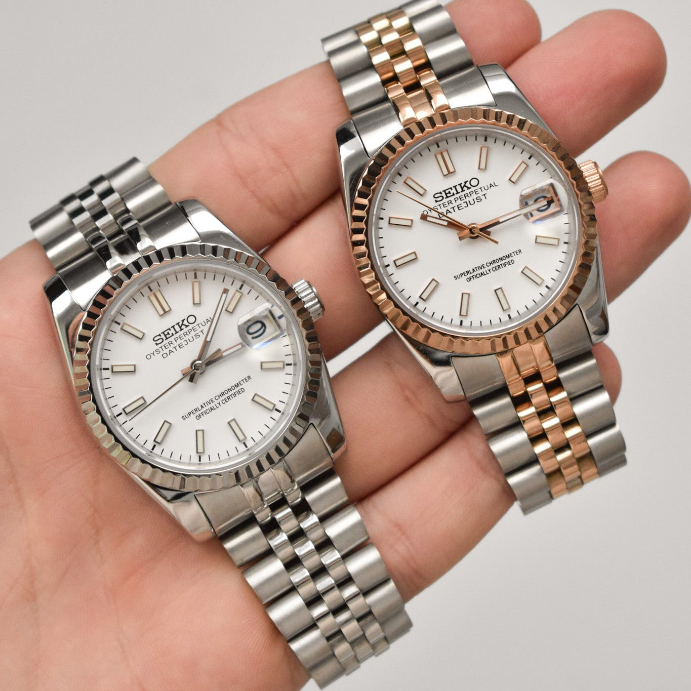 Datejust Blanco Acero - Oro Rosa