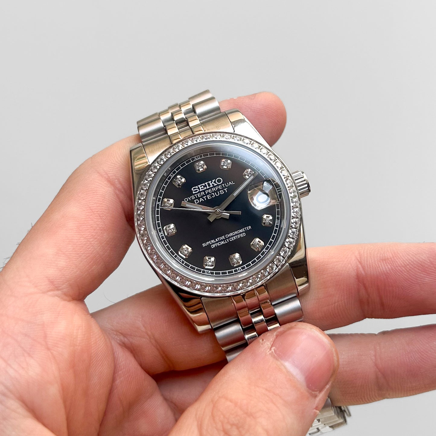 Datejust Negro Diamantes