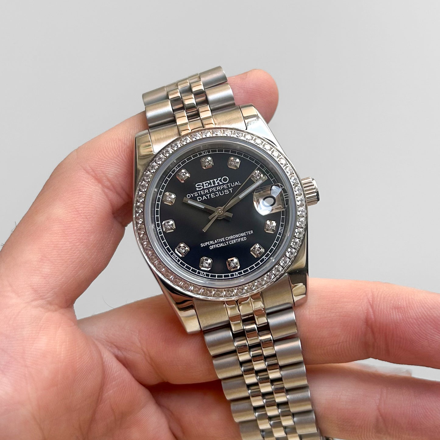 Datejust Negro Diamantes