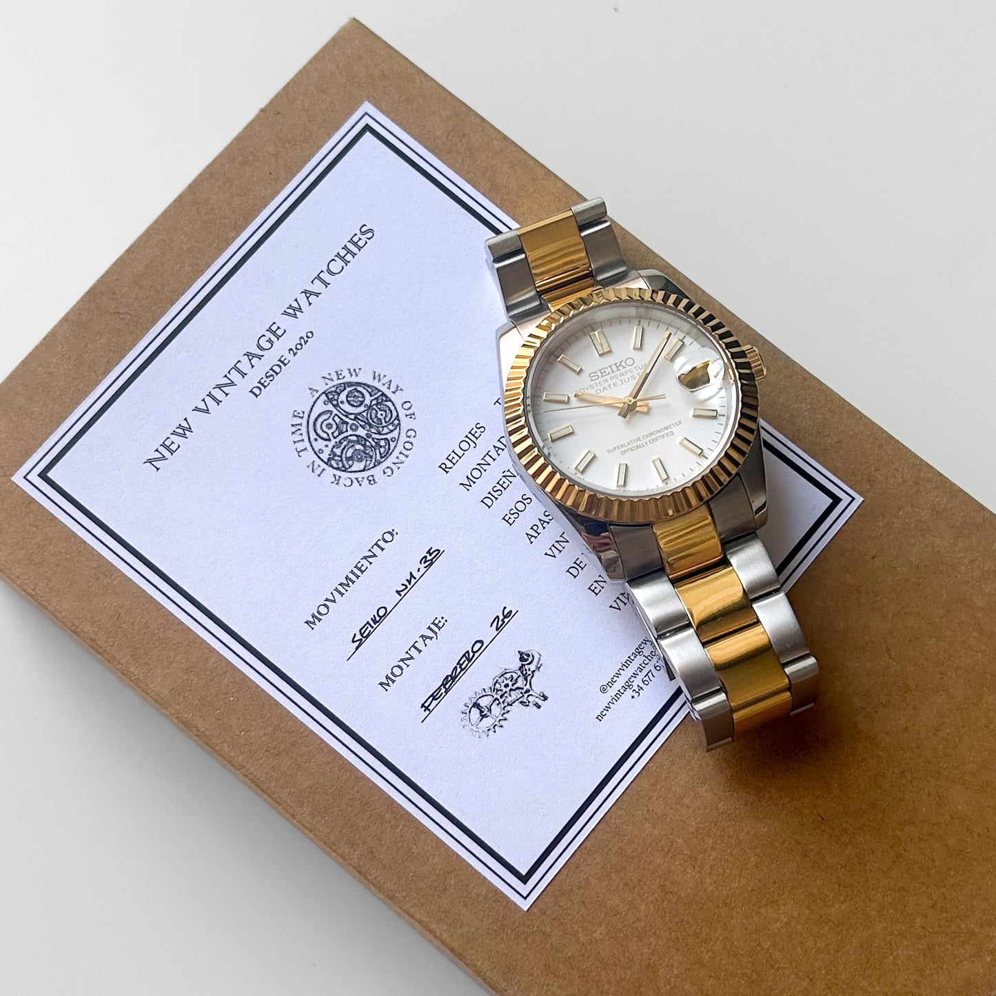Datejust Blanco Acero - Oro